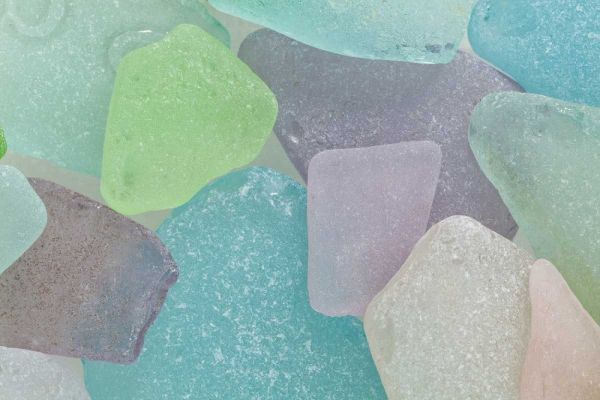 USA, Washington Close-up of colorful beach glass
